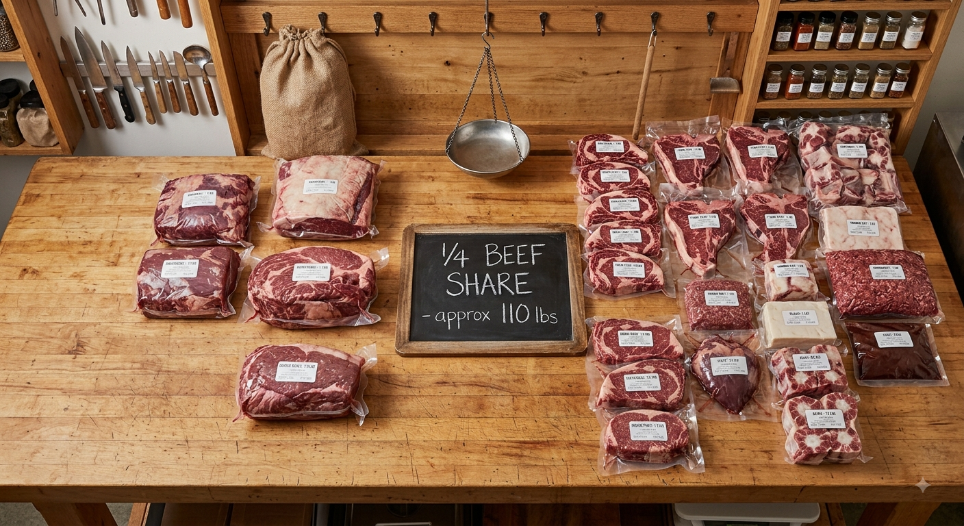 C. Quarter Beef Share Grass Fed/Grain Finished