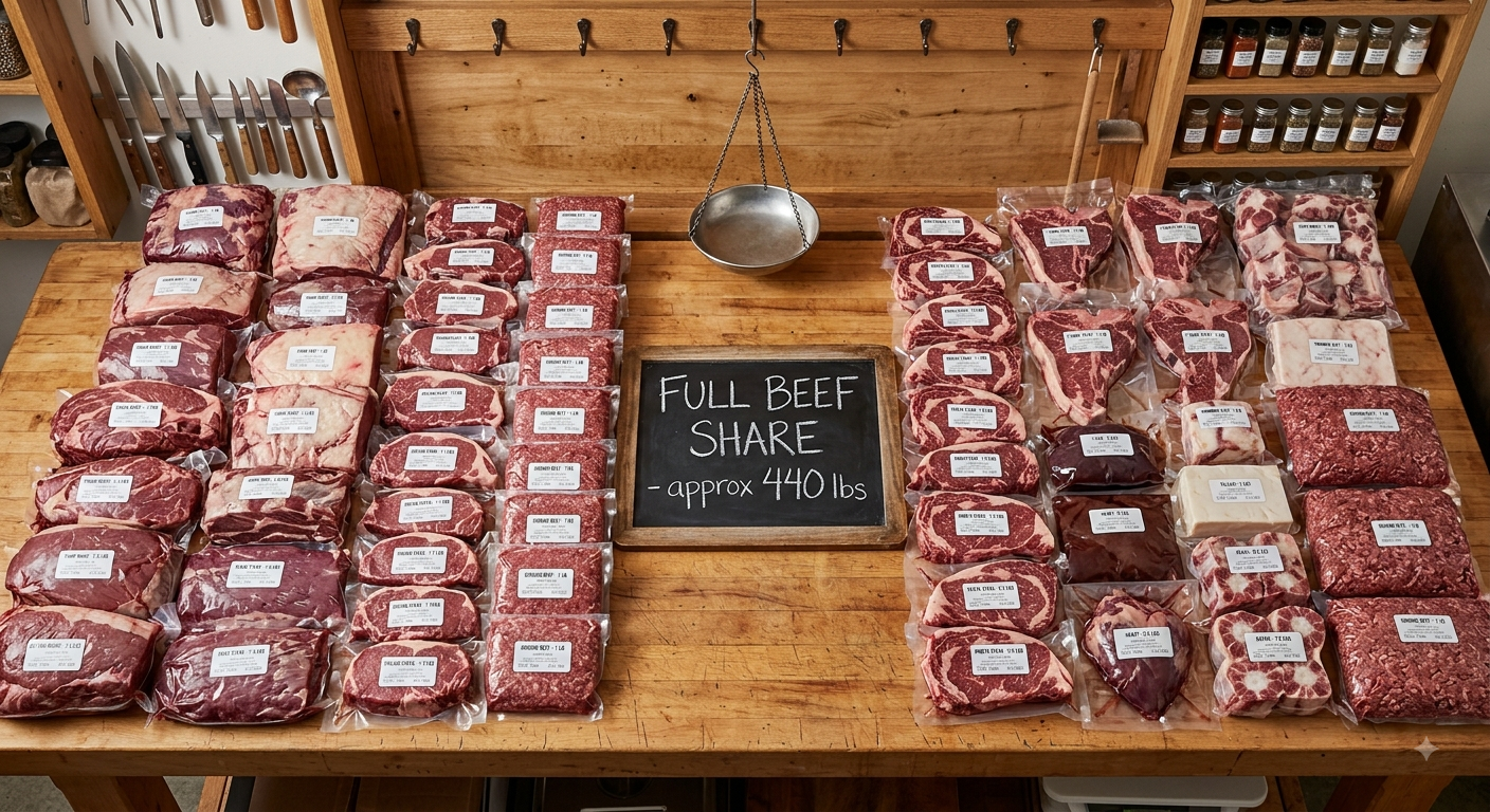 E. Whole Beef Share Grass Fed/Grain Finished