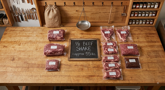 B. Eighth Beef Share Grass Fed/Grain Finished