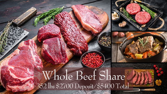 E. Whole Beef Share Grass Fed/Grain Finished